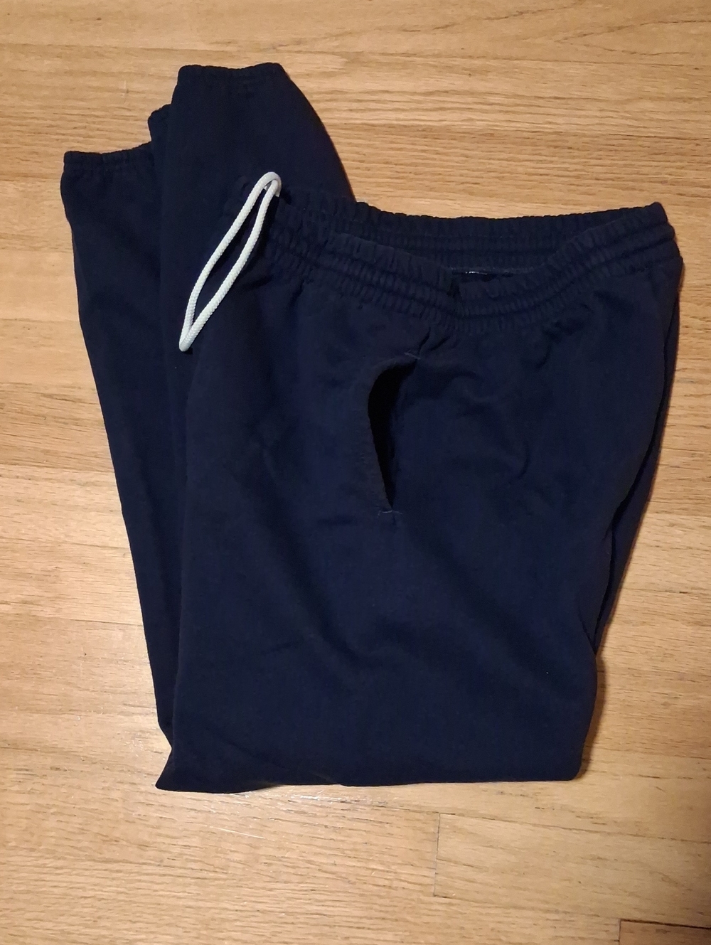 Fruit of the Loom Men's Dark Navy Joggers with White Drawstring